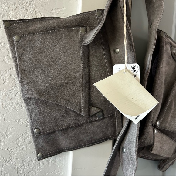 NWT Free People Crew Cargo Pocket Belt Gravel Rock - Picture 6 of 7